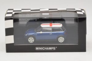 Mini Cooper S R53 Modrý S Anglickou Vlajkou Minichamps 1:43 MINI012 Kov – obrázek 5 z 5