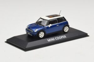 Mini Cooper S R53 Tmavě Modrý S Panoramatickou Střechou Minichamps 1:43 MINI021 Kov – obrázek 2 z 4