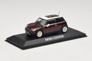 Mini Cooper S R53 Tmavě Červený S Panoramatickou Střechou Minichamps 1:43 MINI019 Kov – obrázek 2 z 4