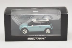 Mini Cooper S R53 Světle Modrý Metalický S Panoramatickou Střechou Minichamps 1:43 MINI018 Kov – obrázek 4 z 4