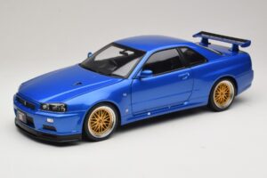 Nissan Skyline GT-R R34 V-Spec II Modrá Metalíza BBS Kola KK-Scale 1:12 KKDC120211-2 Kov