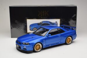 Nissan Skyline GT-R R34 V-Spec II Modrá Metalíza BBS Kola KK-Scale 1:12 KKDC120211-2 Kov – obrázek 8 z 8