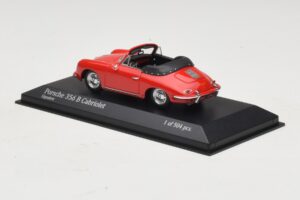 Porsche 356 B Kabriolet Červený Minichamps 1:43 400064331 Kov – obrázek 3 z 5