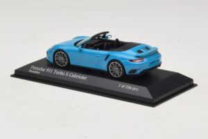 Porsche 911 991.1 Turbo S Kabriolet Modrý Minichamps 1:43 410067182 Kov – obrázek 3 z 5
