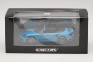 Porsche 911 991.1 Turbo S Kabriolet Modrý Minichamps 1:43 410067182 Kov – obrázek 5 z 5
