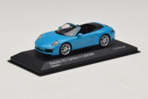 Porsche 911 991.2 Carrera 4 Kabriolet Modrý Minichamps 1:43 410067232 Kov – obrázek 2 z 5