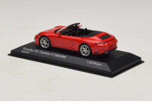 Porsche 911 991.2 Carrera 4 Kabriolet Červený Minichamps 1:43 410067230 Kov – obrázek 3 z 5
