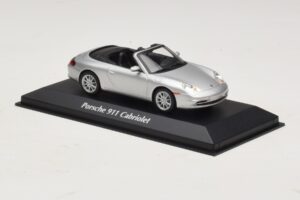 Porsche 911 996 Kabriolet Stříbrný Maxichamps 1:43 940061031 Kov – obrázek 3 z 5