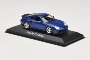 Porsche 911 996 Turbo Blue Metallic Maxichamps 1:43 940069301 Kov – obrázek 3 z 5