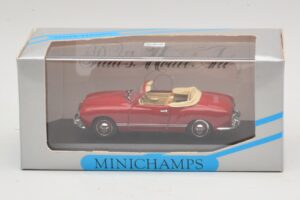 Volkswagen Karmann Ghia Kabriolet Tmavě Červený Minichamps 1:43 5032 Kov – obrázek 5 z 5